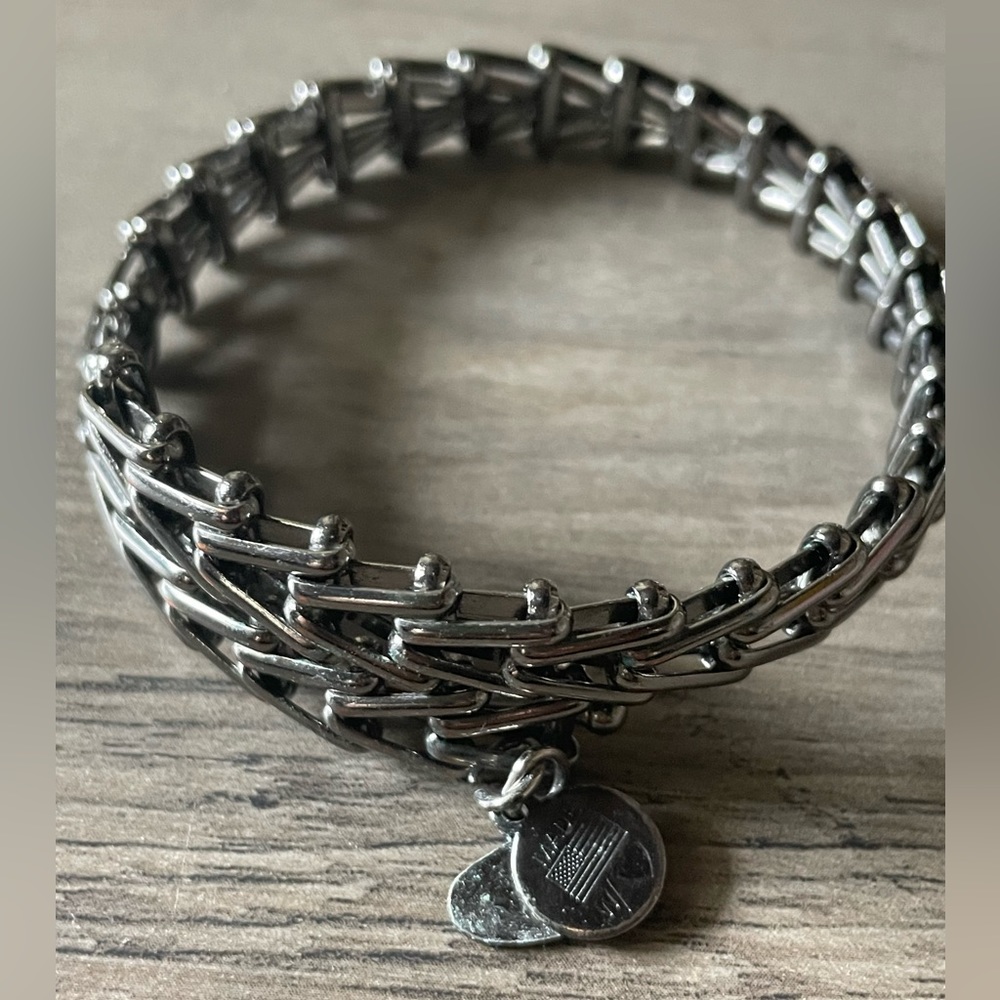 Alex and ani vintage bracelet titanium coloring